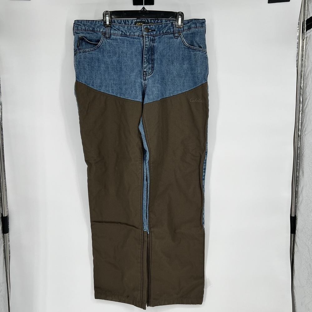 Cabelas Mens Roughneck Pants Sz 38x34  (measured 38x32) Brush Pants Double Knee
